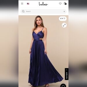 Lulus Got The Glam Gown: Navy Blue